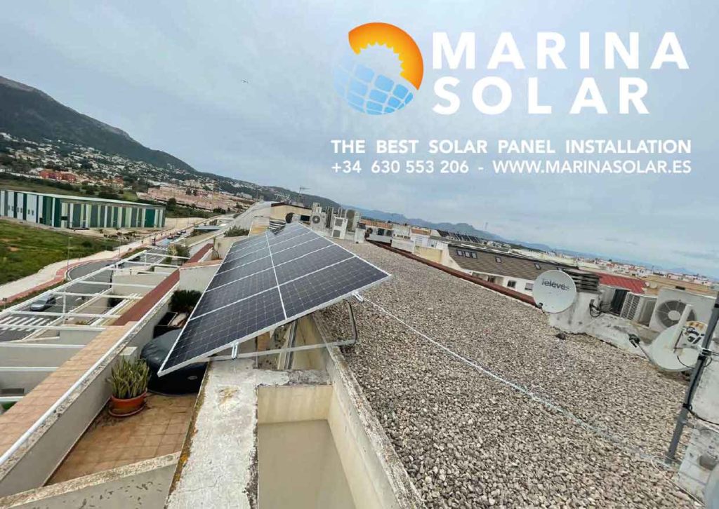 Instalación paneles solares en vivienda ubicada en Dénia