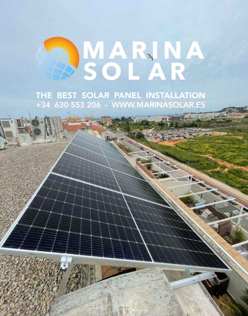 Instalación paneles solares en vivienda ubicada en Dénia